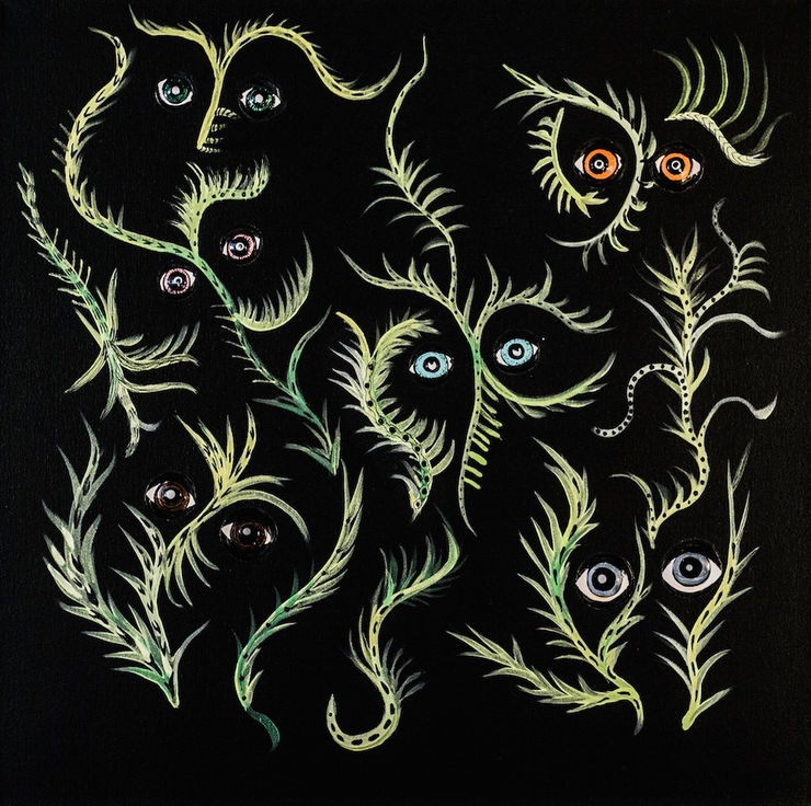 Jungle, 2017 Acrylic paint and ink on canvas 50 x 50 cm GKF0004