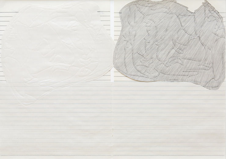 meeting point, 2017 pencil, seam stitches on paper 42 x 29,5 cm