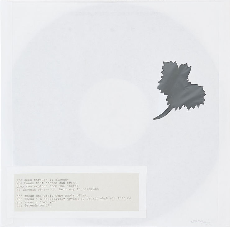 comme ca louise?, 2017 mixed media on paper 32 x 32 x 1,5 cm