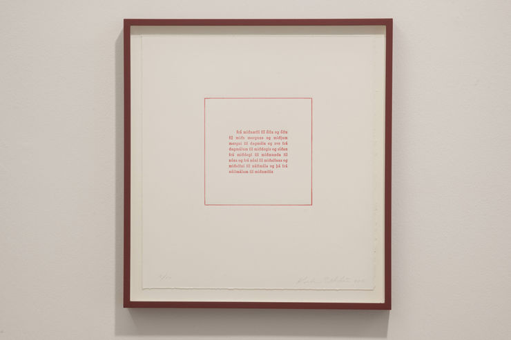 Sólarhringur / 24 hours, 2015 Djúpþrykk / intaglio printing 35 x 32 cm KEH0147