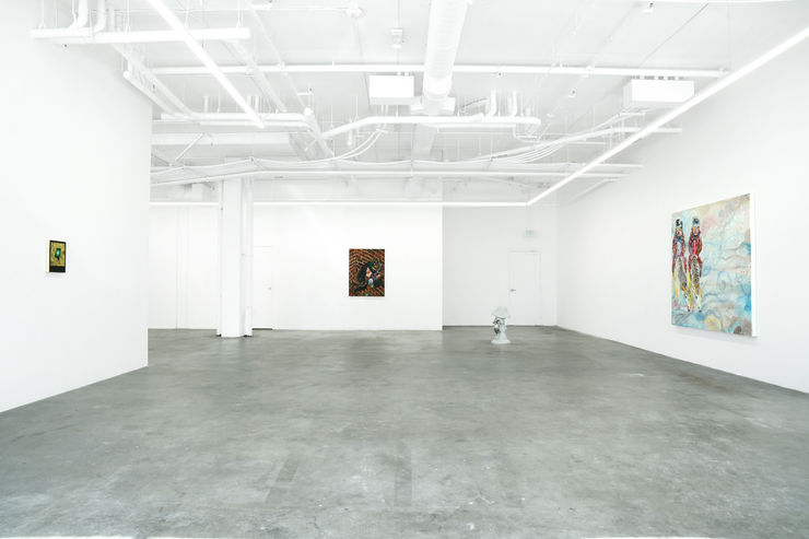 photo of the gallery with artwork on the walls