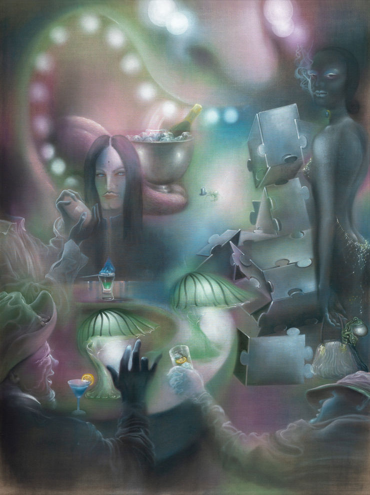 Bernhard Martin Waiting For The Other 2014 Oil On Raw Canvas 235 X 175 Cm