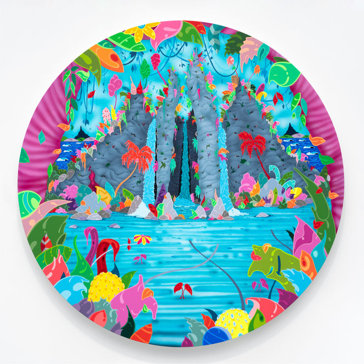 Erik Parker Care Free 2023 Acrylic On Canvas Acr Lico Sobre Lienzo Diameter 182 9 Cm 72 In