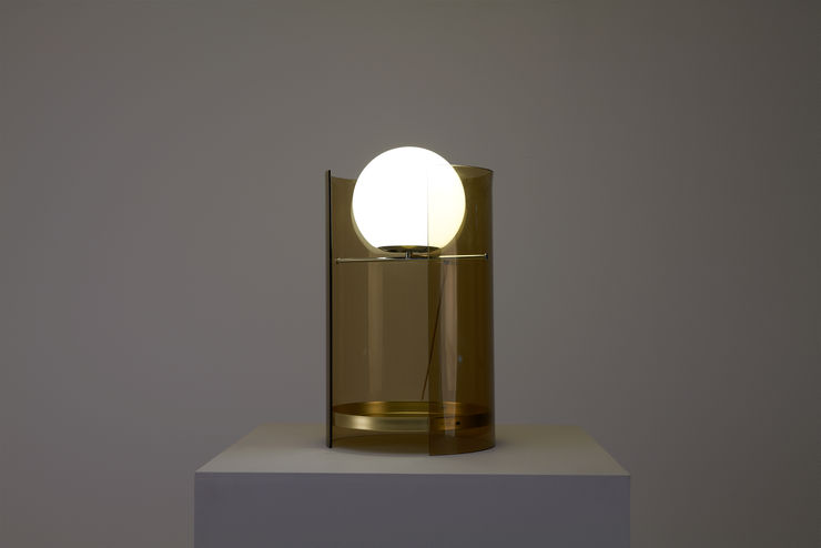 Robert Welch Floor / Table Lamp, 1966 Acrylic, steel & glass Created by Durlston Design Limited. Labelled accordingly. Front view