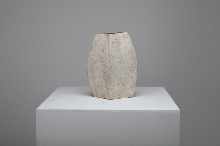 Paul Philp Sculptural Vessel, 2010s Stoneware with mixtures of clay Artists seal on base. Front