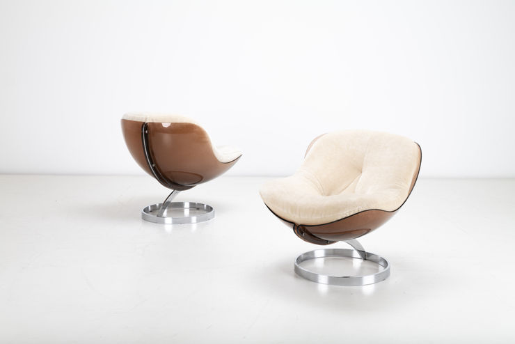 Boris Tabacoff, Sphere Lounge Chairs, 1971