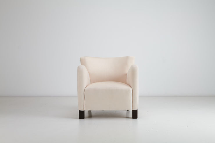 unknown Armchair, 1930s Velvet, Birch Legs Private Collection, Finland. Front view