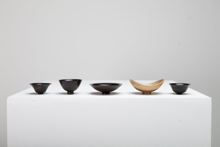 Vintage Bert Marsh, Wooden Turned Bowls Row London