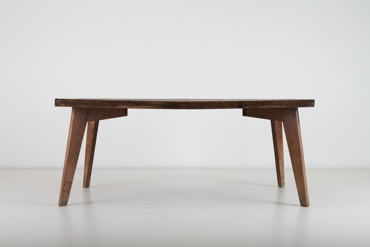 Le Corbusier Pierre Jeanneret, Work Dining Table, 1960-61 Solid teak From the Punjab University, Chandigarh, India offered by UK London based Jeanneret specialist Gallery Kiy