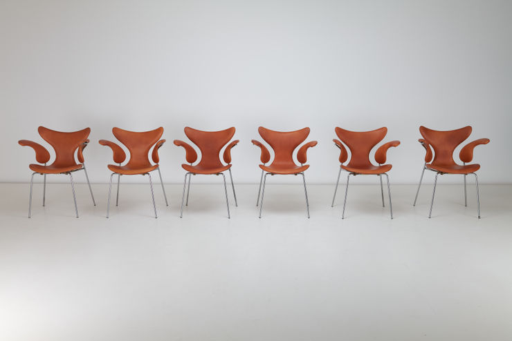 Vintage set of 6, Arne Jacobsen, Lily Chairs London