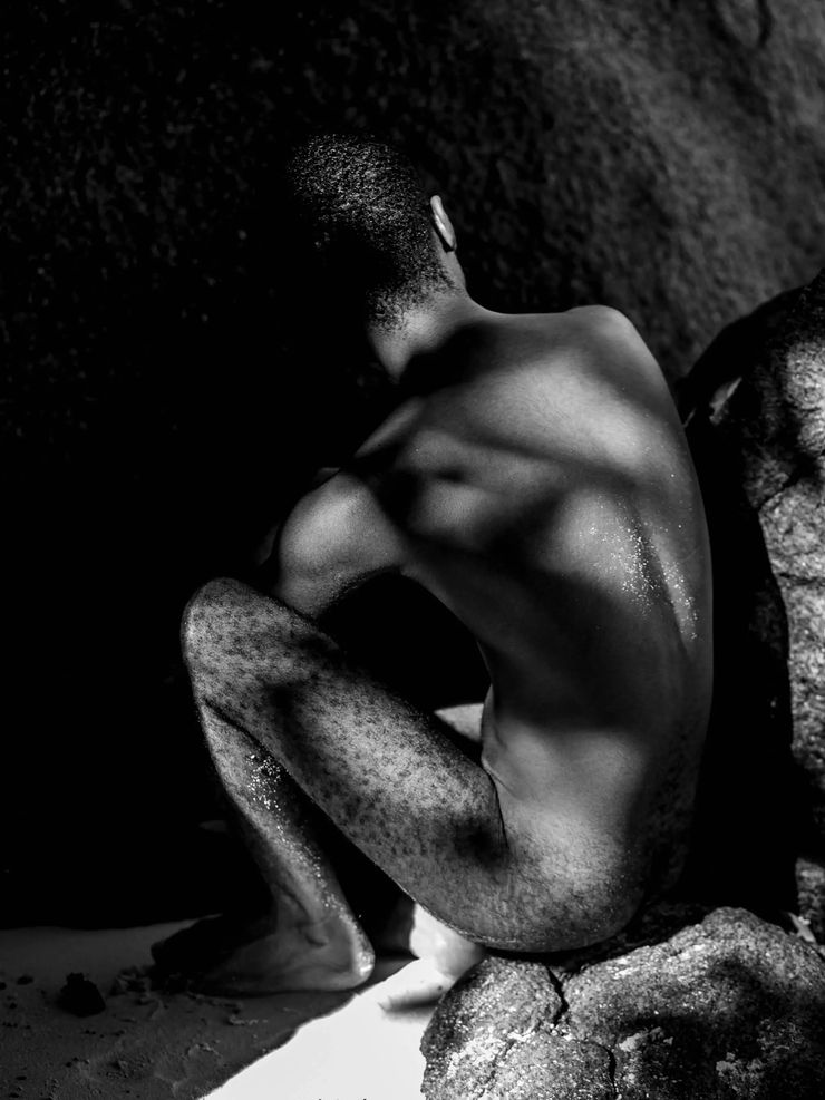 Change - The Young Male Nude Seated Beside the Sea