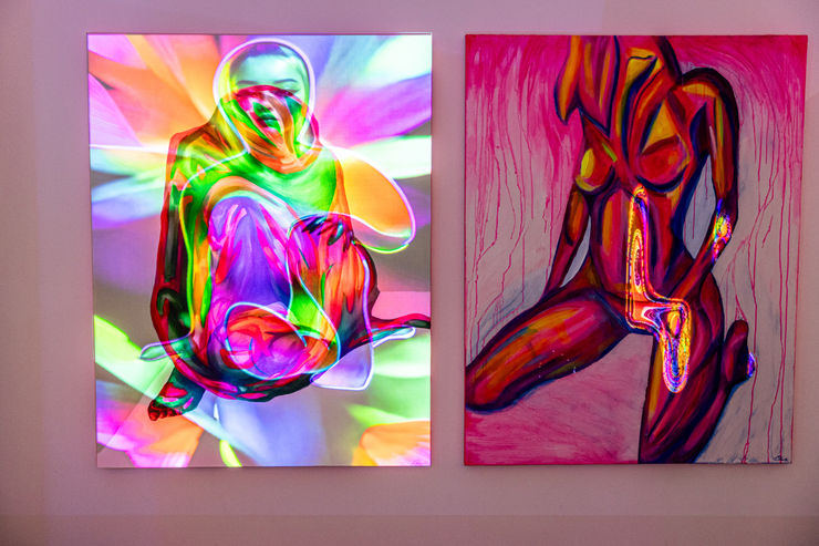 Digital Bloom and Pink Dissolution by Lucinda Dilworth