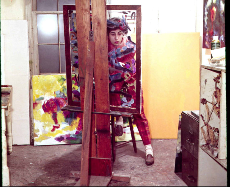 Samia Halaby in 1959. First few months as graduate student at Michigan State University. Courtesy the artist