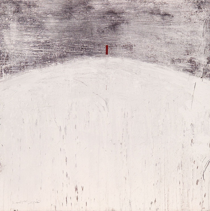 Tammam Azzam, Horizon Series, 2007, Mixed Media on Canvas, 180 x 180 cm