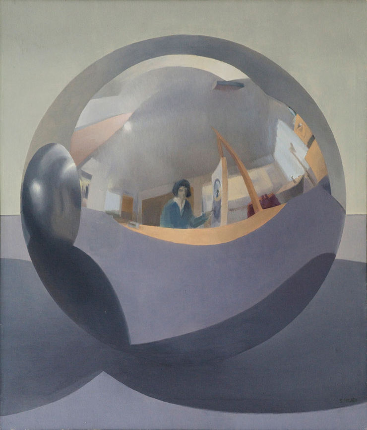 207 Mirror Sphere, 1968, Oil on canvas, 66 x 57 cm