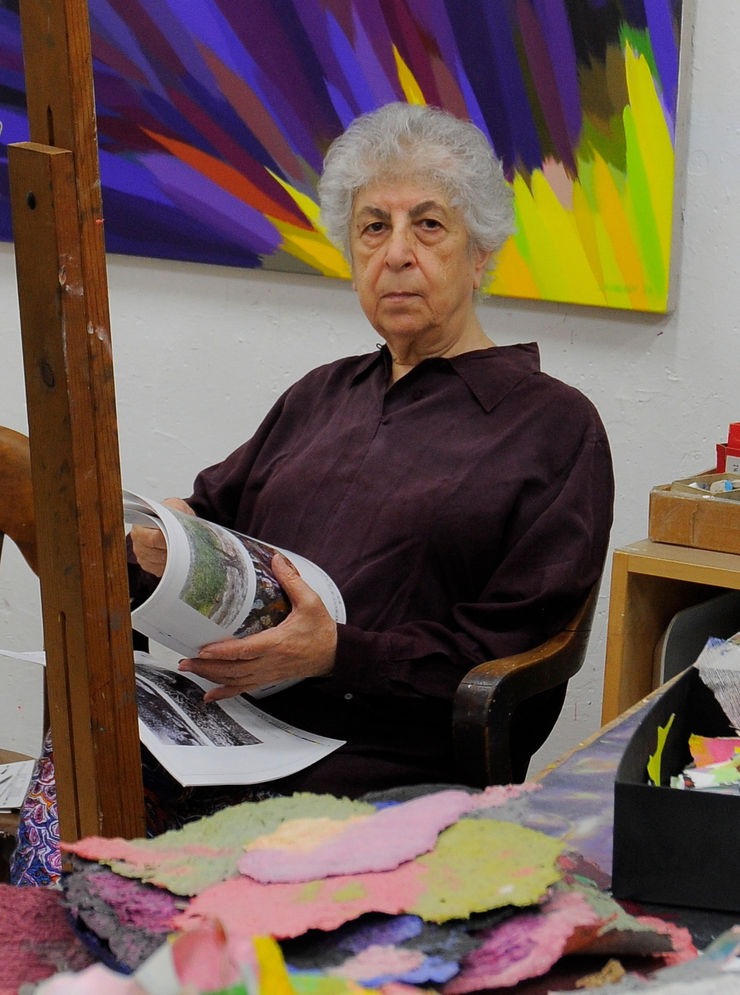 Artist Samia Halaby (photo via Wikimedia Commons)