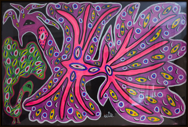 BAYA - Fatma Haddad Mahieddine Untitled, 1976, gouache on paper, 100 × 150 cm © Courtesy of the Estate of Baya Mahieddine