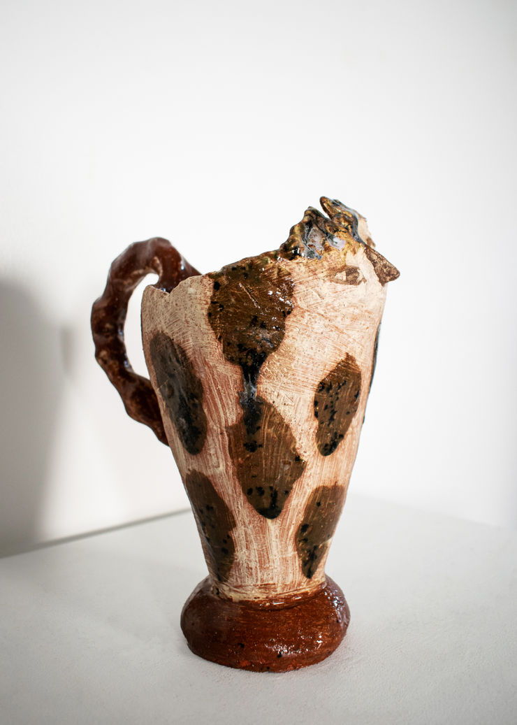 Bronwynne Cornish Owl Jug (Red), 2023 Ceramic 22.5 x 18 x 12 cm