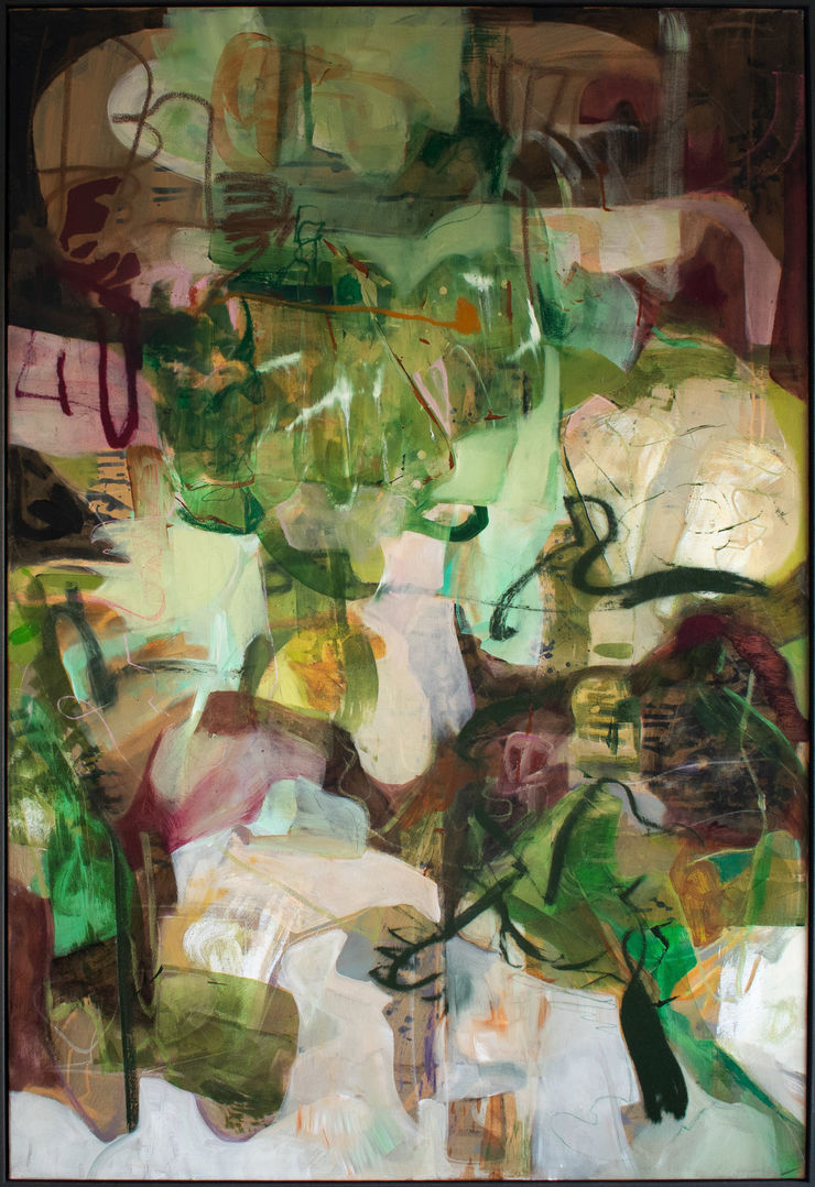 Nicola Bennett And So The Story Goes, 2024 Oil & mixed media on canvas 156 x 106 cm