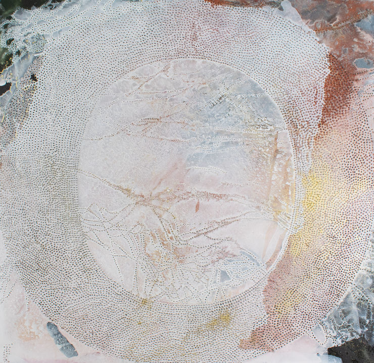 Peter Panyoczki Reconstituting Plato’s Shadow, 2024 Mixed media on aluminium 120 x 120 cm