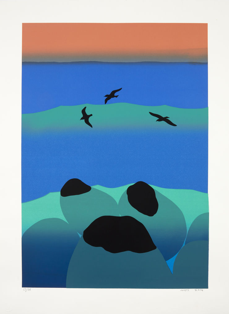 Michael Smither, Three Dark Rocks, Three Dark Gulls, 2008
