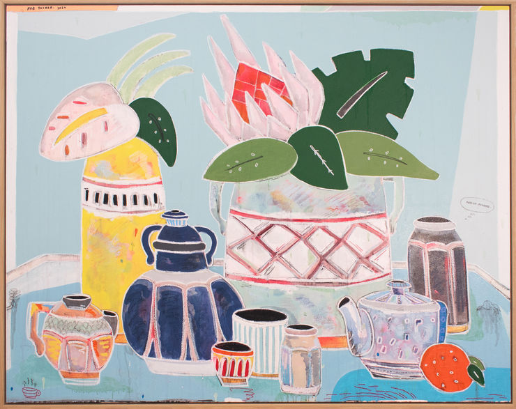 Rob Tucker Moreish Mondays, 2024 Acrylic & mixed media on canvas 110 x 140 cm