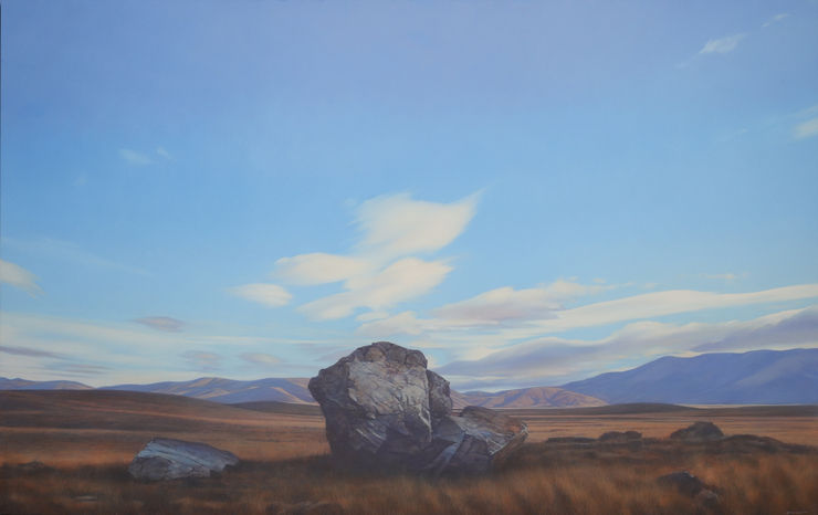 Bruce Hunt Ohau Downs Acrylic on canvas 106.5 x 167 cm