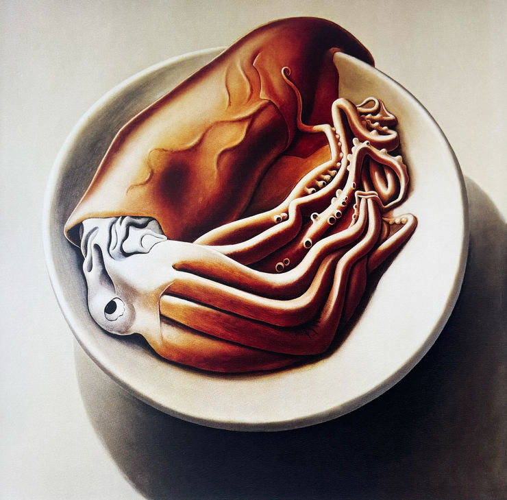 Michael Smither, Squid on a Plate , 2023