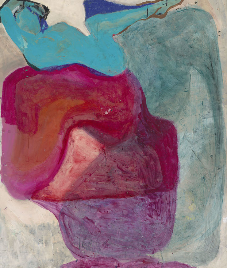 Untitled acrylic painting by Ariane Hafizi, circa 2003 - 2004.