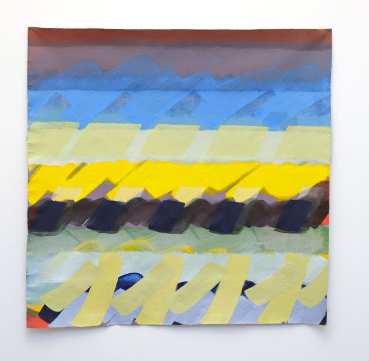 "Dancheong no. 9" (painting by Adrienne Lee)