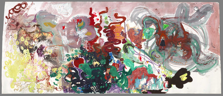 "Abstract with many colors and girl photo (Fig. 275)" by Ariane Hafizi