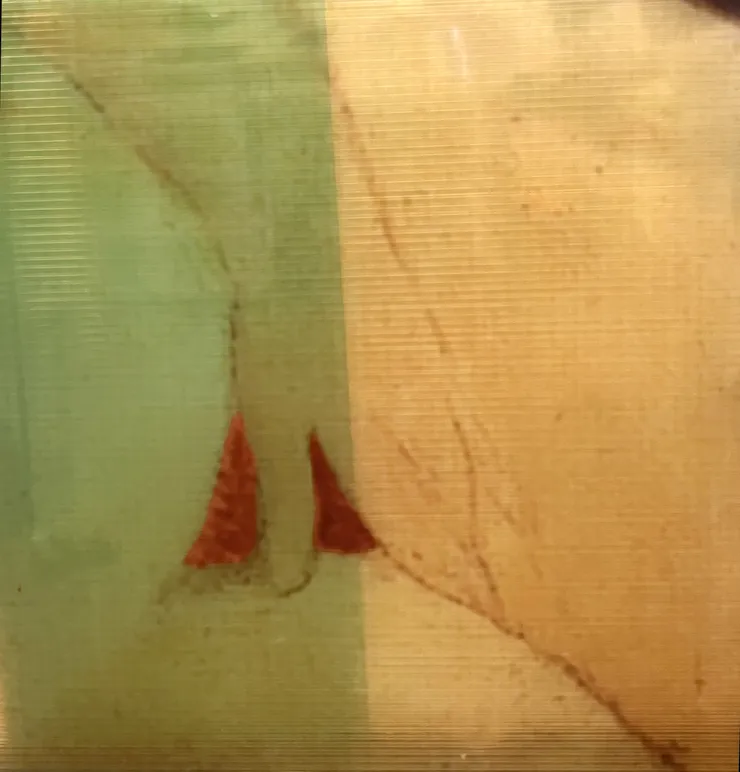 "Hand of Venus V (after Modigliani)," a 2026 mixed media painting by Lesley Bodzy.