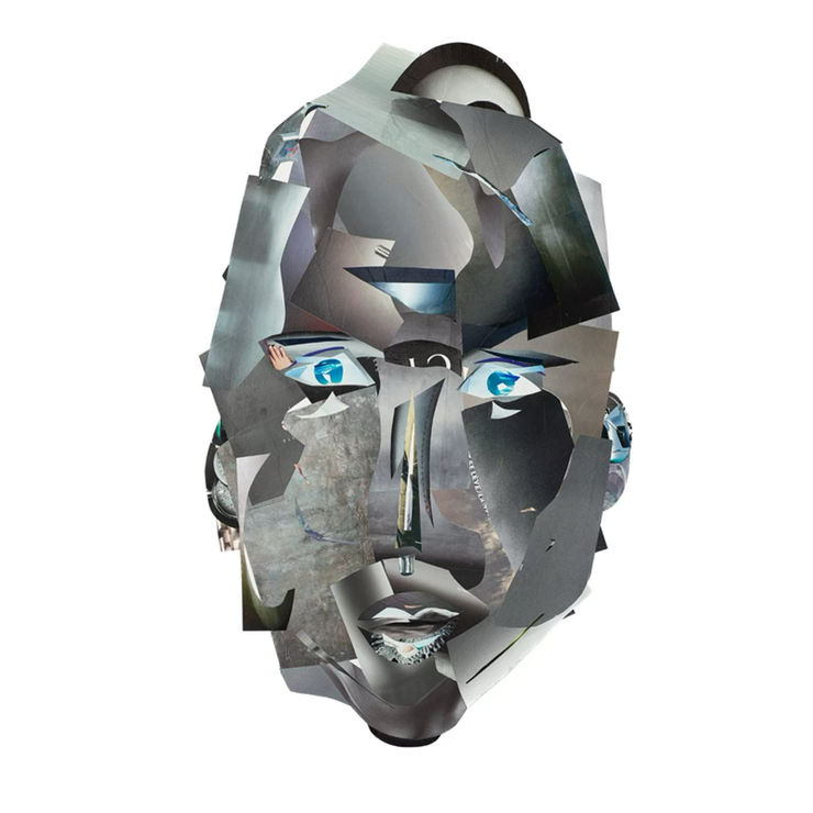 Marie-Pierre Debroeck, Mask Grey and Blue Eyes, 2023