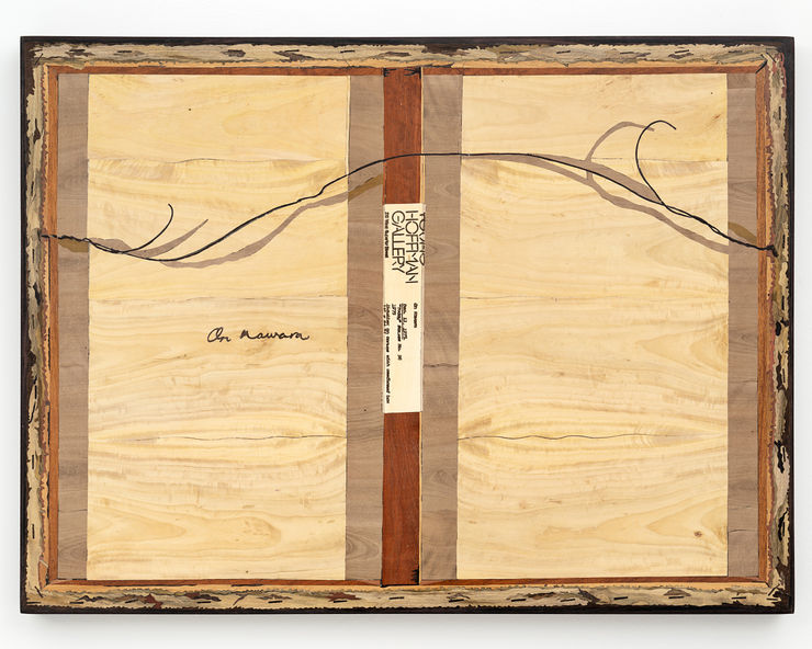 MICHAEL BÜHLER-ROSE Verso (On Kawara, Dec. 11, 1975), 2025 Wood Intarsia/Inlay: Slate Matti, Honna, Champa, Light Champa, Rosewood and Satin woods 77 x 57.1 x 3.8 cm 30 1/4 x 22 1/2 x 1 1/2 in