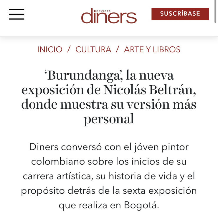 Nicolás Beltrán en Diners