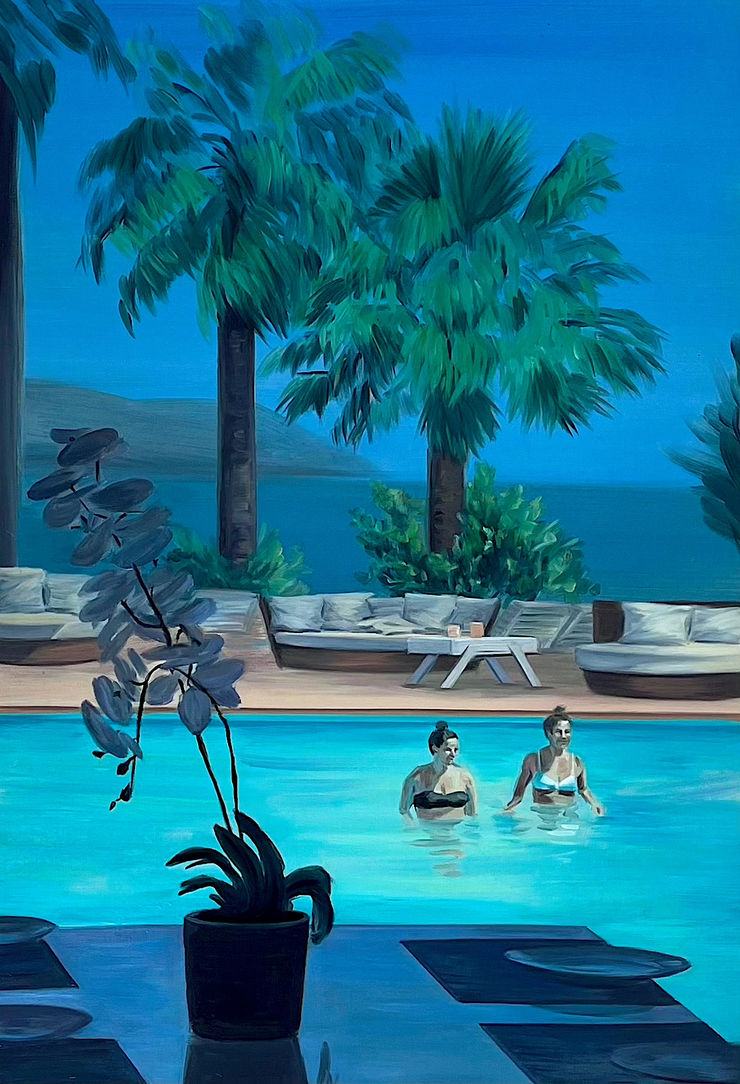 Carmen Belean Lunchtime, 2024 oil on linen 120 x 82 cm