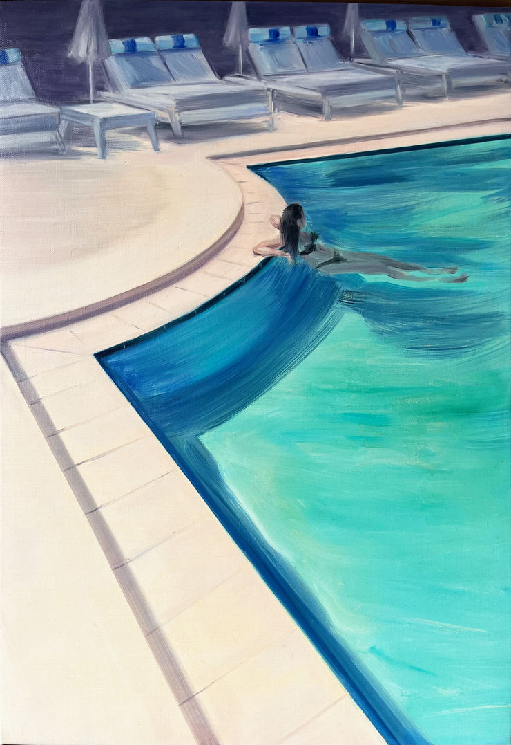 Carmen Belean, By the pool, 2024