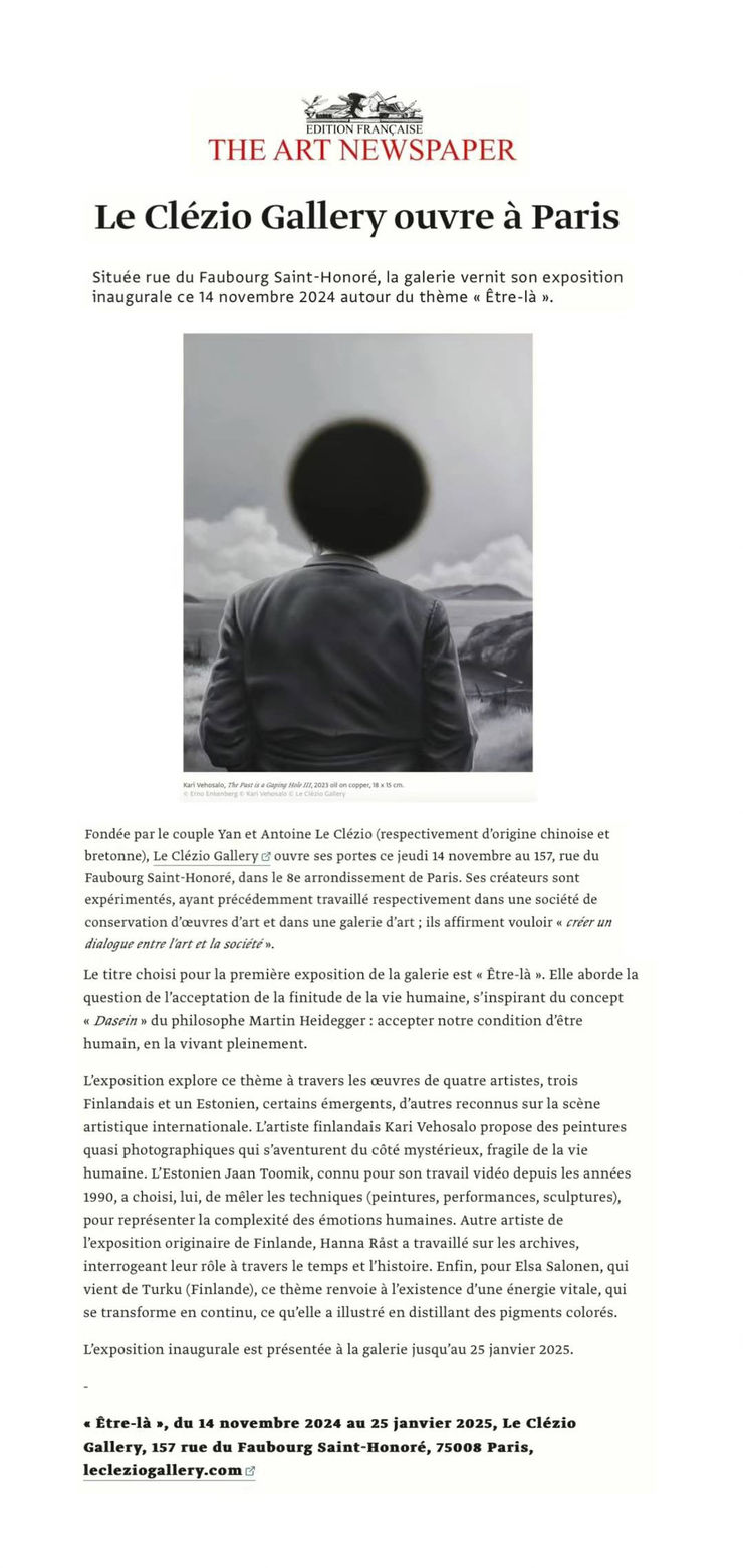 The Art Newspaper, Le Clézio Gallery ouvre à Paris