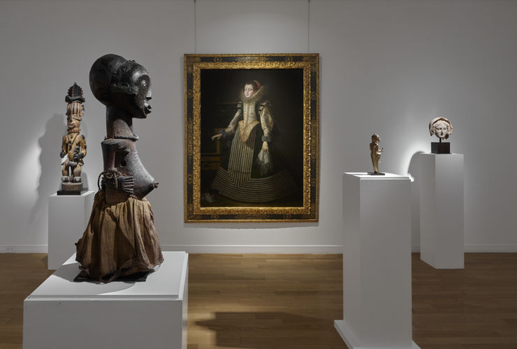 Songye Figure, Giovanni Battista Caracciolo Portrait of a Noblewoman