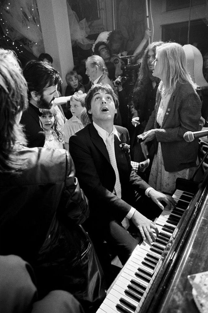 Terry O'Neill, Paul McCartney at Ringo Starr's wedding (LIFETIME SIGNED) , 1981