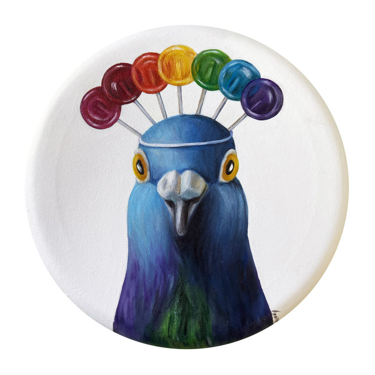 JJ Galloway/The Arty Pigeon Lady, Rainbow Lolli Crown