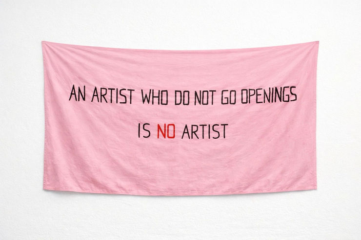 Chunxiao Qu - AN ARTIST WHO DO NOT GO TO OPENINGS IS NO ARTIST (Tribute to Mladen Stilinović), 2026