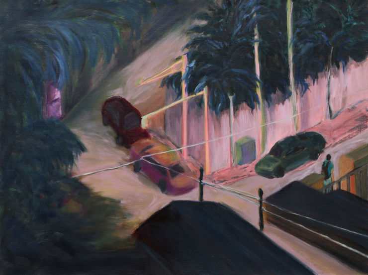 张银亮，彭城街角III，布面油画，60 × 80 cm，2016-2017 Anna NganLeong Cheung, Pengcheng Corner III, Oil on linen, 60 × 80 cm, 2016-2017