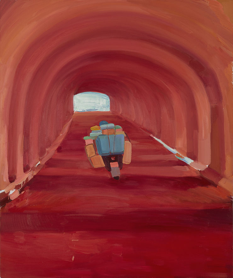 余果，快递员，布面油画，100 × 120 cm，2017 Yu Guo, Courier, Oil on canvas, 100 × 120 cm, 2017