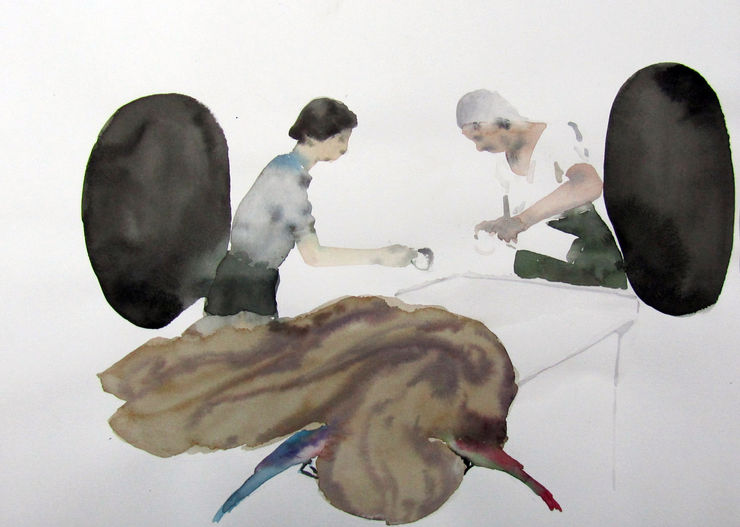 Zhai Liang Thrist Watercolor On Paper 27X39Cm 2011