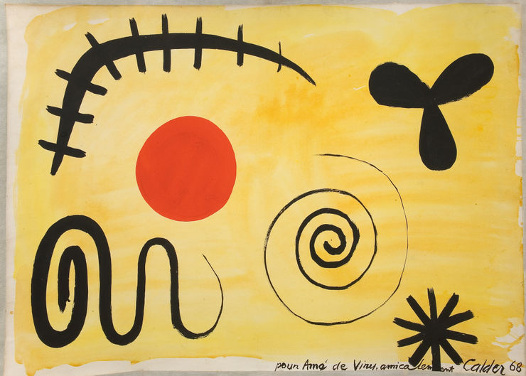 Alexander Calder, 19. SANS TITRE, 1968 "Hélice et soleil rouge", 1968