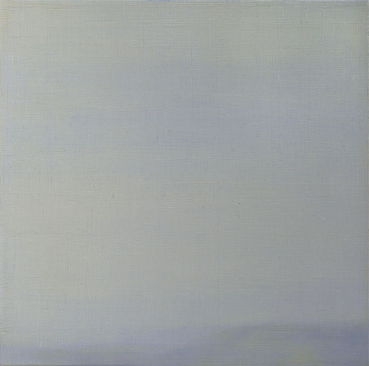 small landscape minimal oil painting