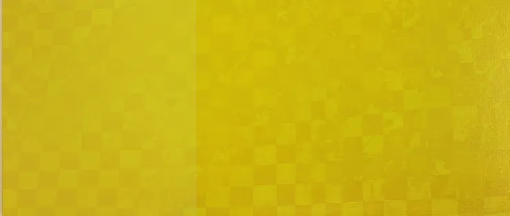 tree silhouette yellow painting