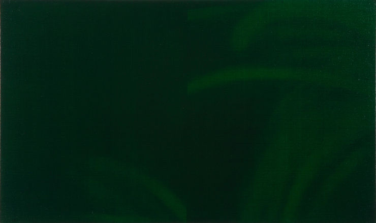 dark green feather painting