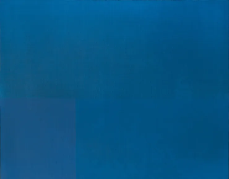 blue almost abstract painting